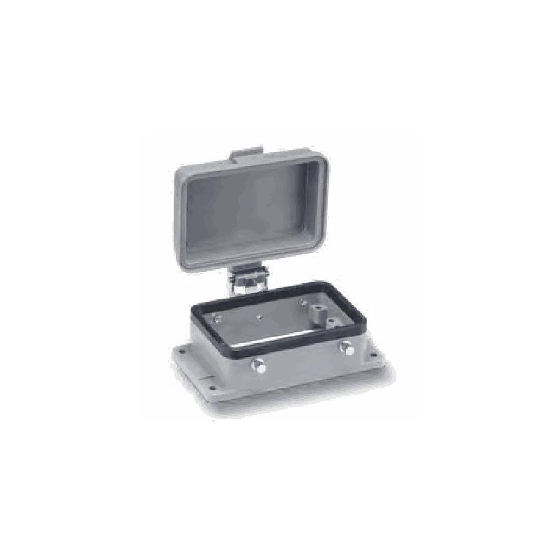 Embase encastrée 32A, Aluminium moulé sous pression, IP67, Sortie basse